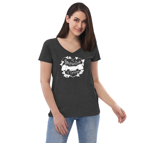 Bonaventure Forever Clasping Hands Women’s recycled v-neck t-shirt